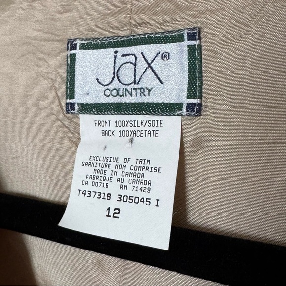 Vintage Jax Country 100% Silk Plaid Vest with Horse Print - Picture 6 of 9
